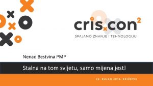 Nenad Bestvina PMP Stalna na tom svijetu samo