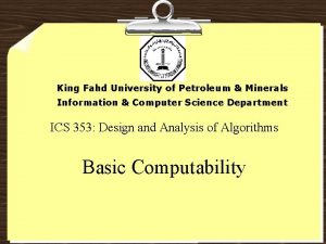 King Fahd University of Petroleum Minerals Information Computer