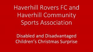 Haverhill community sports association