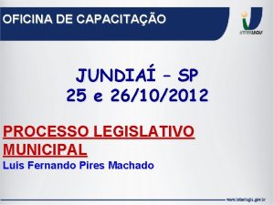 OFICINA DE CAPACITAO JUNDIA SP 25 e 26102012