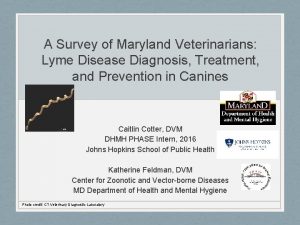A Survey of Maryland Veterinarians Lyme Disease Diagnosis