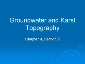 Disappearing streams karst topography