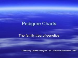 How do you know if a pedigree is autosomal