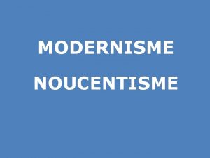 Noucentisme i modernisme