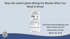 Life jacket market