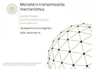 Monetáris transzmisszió jelentése