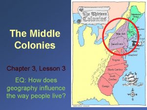 Lesson 3 the middle colonies answer key