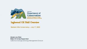 California department of conservation