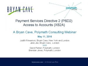 Payment services directive 2 summary