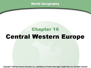 World geography chapter 16 section 1