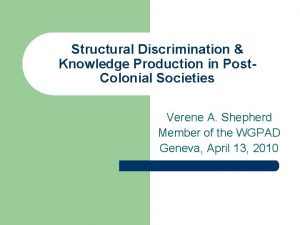 Structural discrimination