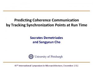 Predicting Coherence Communication by Tracking Synchronization Points at
