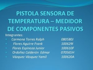 PISTOLA SENSORA DE TEMPERATURA MEDIDOR DE COMPONENTES PASIVOS