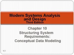 Modern Systems Analysis and Design Third Edition Chapter