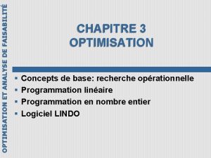 Programmation lineaire