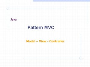 Pattern mvc java Pattern mvc java
