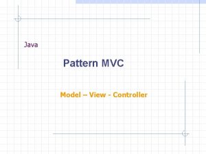 Mvc design pattern java