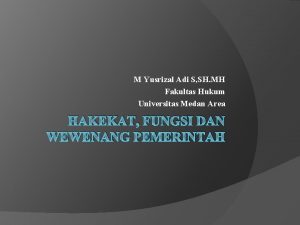 M Yusrizal Adi S SH MH Fakultas Hukum