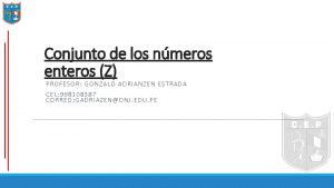 Numeros enteros z