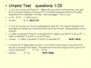 Little league umpire test answers