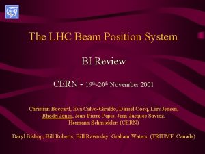 The LHC Beam Position System BI Review CERN