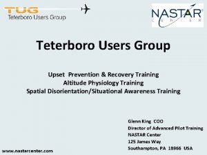 Teterboro Users Group Upset Prevention Recovery Training Altitude