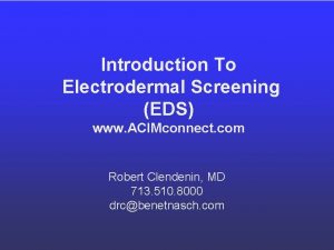 Electrodermal screening devices