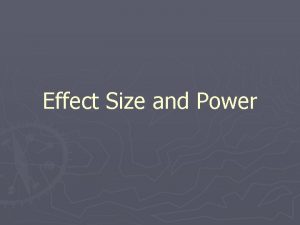 What is a big effect size