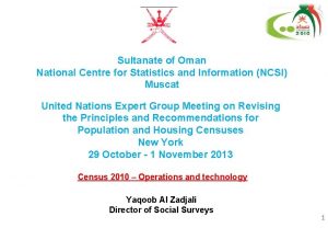 Oman national centre for statistics and information Oman national centre for statistics and information