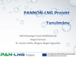 LNG lehetsges hazai ellltsnak biogz forrsai Dr Kovcs
