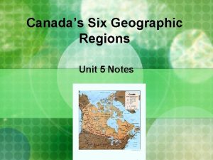 Canadas 5 regions