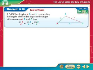 Asa law of sines