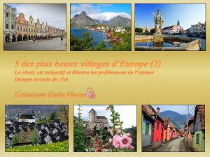 5 des plus beaux villages dEurope 2 Le