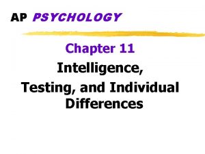 Ap psychology chapter 11