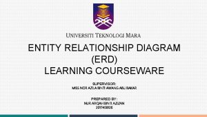 ENTITY RELATIONSHIP DIAGRAM ERD LEARNING COURSEWARE SUPERVISOR MISS