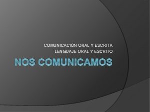 Comunicacin escrita