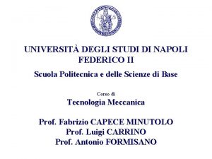 Tecnologia meccanica unina