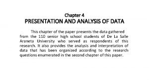 Chapter 4 interpretation of data
