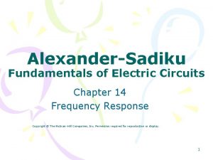 AlexanderSadiku Fundamentals of Electric Circuits Chapter 14 Frequency