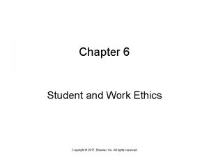 Chapter 6 student and work ethics