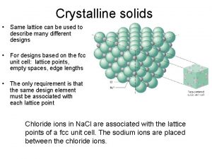 Crystal solid and amorphous solid