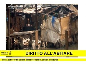 Makoko Nigeria Amnesty International DIRITTO ALLABITARE a cura