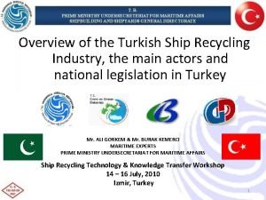 Overview of the Turkish Ship Recycling Industry the