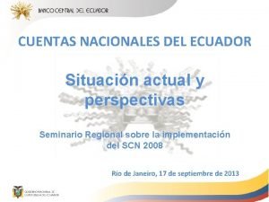 Cuentas nacionales del ecuador