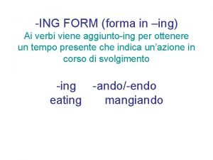 Forma in ing