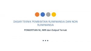 DASAR TEKNIK PEMBIBITAN RUMINANSIA DAN NON RUMINANSIA PENGERTIAN