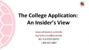 The College Application An Insiders View www admissions