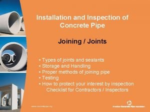 Oring concrete pipe