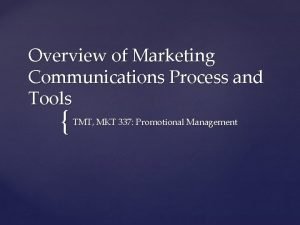 Communication mix