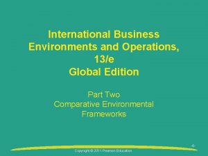 International Business Environments and Operations 13e Global Edition